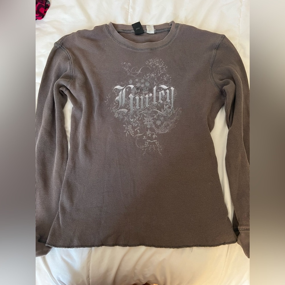 y2k hurley brown sweater